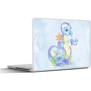 Laptop sticker - 12.3 inch - Dino - Kinderkamer - Waterverf - Jongens - Jongetje - Kinderen - 30x22cm - Laptopstickers - Laptop skin - Cover