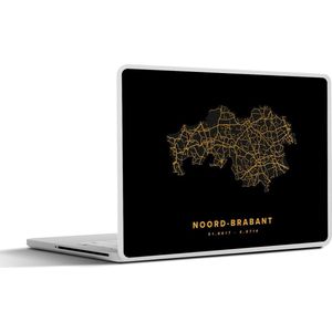 Laptop sticker - 10.1 inch - Noord-Brabant - Kaart - Nederland - 25x18cm - Laptopstickers - Laptop skin - Cover
