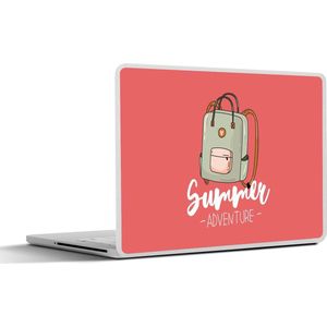 Laptop sticker - 14 inch - Koffer - Wit - Roze - 32x5x23x5cm - Laptopstickers - Laptop skin - Cover