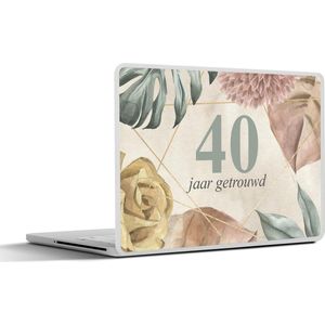 Laptop sticker - 14 inch - Trouwdag - Quotes - 40 jaar getrouwd - Spreuken - 32x5x23x5cm - Laptopstickers - Laptop skin - Cover