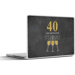 Laptop sticker - 17.3 inch - Huwelijk - Quotes - 40 jaar getrouwd - Spreuken - 40x30cm - Laptopstickers - Laptop skin - Cover