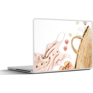 Laptop sticker - 12.3 inch - Roze - Zonnebril - Jumpsuit - 30x22cm - Laptopstickers - Laptop skin - Cover