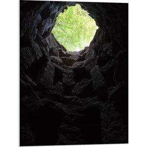 WallClassics - PVC Schuimplaat- Uitzicht uit Put - 60x80 cm Foto op PVC Schuimplaat