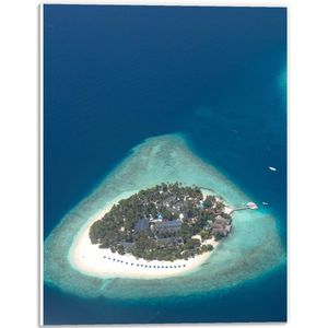 WallClassics - PVC Schuimplaat- Eiland Resort - 30x40 cm Foto op PVC Schuimplaat