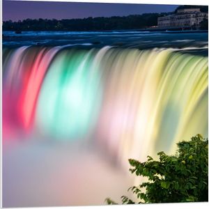 WallClassics - PVC Schuimplaat- Niagara Falls Watervallen in de VS - 80x80 cm Foto op PVC Schuimplaat