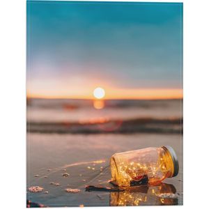 WallClassics - Vlag - Flessenpost met Lampjes - 30x40 cm Foto op Polyester Vlag