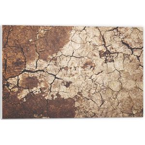 WallClassics - PVC Schuimplaat - Droge Klei - 60x40 cm Foto op PVC Schuimplaat (Met Ophangsysteem)