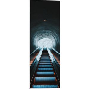 WallClassics - PVC Schuimplaat- Roltrap naar het Licht - 20x60 cm Foto op PVC Schuimplaat