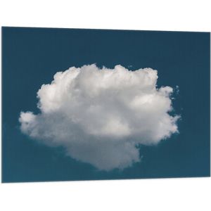 WallClassics - Vlag - Witte Wolk in de Lucht - 100x75 cm Foto op Polyester Vlag
