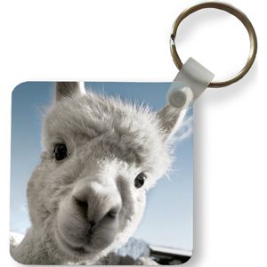 Sleutelhanger - Uitdeelcadeautjes - Alpaca - Wit - Dier - Plastic