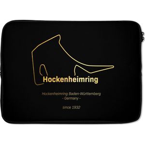 Laptophoes 14 inch - Duitsland - Formule 1 - Circuit - Laptop sleeve - Binnenmaat 34x23,5 cm - Zwarte achterkant - Cadeau voor man