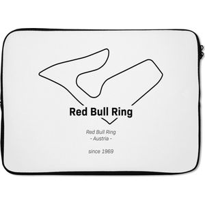 Laptophoes 14 inch - Red Bull Ring - Formule 1- Circuit - Laptop sleeve - Binnenmaat 34x23,5 cm - Zwarte achterkant - Cadeau voor man