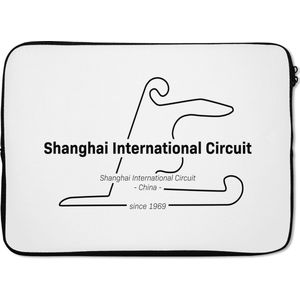 Laptophoes 13 inch - China - Formule 1 - Circuit - Laptop sleeve - Binnenmaat 32x22,5 cm - Zwarte achterkant - Cadeau voor man