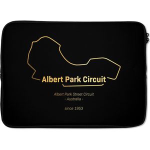 Laptophoes 14 inch - Australië - Formule 1 - Circuit - Laptop sleeve - Binnenmaat 34x23,5 cm - Zwarte achterkant - Cadeau voor man