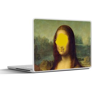 Laptop sticker - 13.3 inch - Mona Lisa - Leonardo da Vinci - Geel - 31x22,5cm - Laptopstickers - Laptop skin - Cover