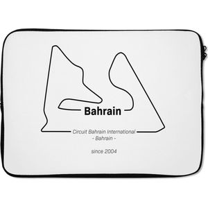 Laptophoes 13 inch - Formule 1 - Bahrein - Circuit - Laptop sleeve - Binnenmaat 32x22,5 cm - Zwarte achterkant - Cadeau voor man