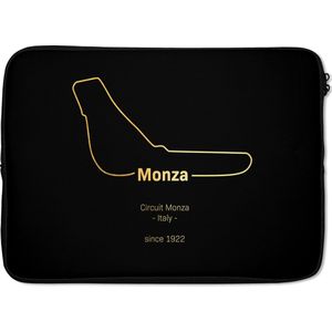 Laptophoes 13 inch - Monza - Formule 1 - Circuit - Laptop sleeve - Binnenmaat 32x22,5 cm - Zwarte achterkant - Cadeau voor man
