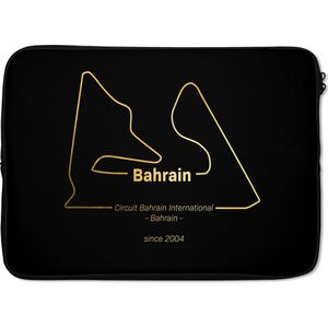 Laptophoes 14 inch - Bahrein - Formule 1 - Circuit - Laptop sleeve - Binnenmaat 34x23,5 cm - Zwarte achterkant - Cadeau voor man