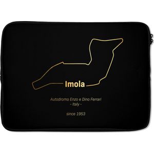Laptophoes 13 inch - Imola - Formule 1 - Circuit - Laptop sleeve - Binnenmaat 32x22,5 cm - Zwarte achterkant - Cadeau voor man