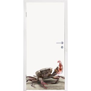 Deursticker kinderen - Deurdecoratie kinderkamers - Kinderen - Krab - Zeedieren - Jongens - Meisjes - Kids - 85x215 cm - Deursticker dieren - Slaapkamer decoratie
