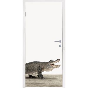 Deursticker kinderkamer - Deurdecoratie meisjes - Kinderen - Krokodil - Jongen - Kids - Meiden - 95x235 cm - Muurdecoratie jongenskamer - Woondecoratie