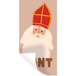 Muurstickers - Sticker Folie - Sinterklaas - Sint - Chocolade - Kinderen - Jongens - Meisjes - Kind - 40x80 cm - Plakfolie - Muurstickers Kinderkamer - Zelfklevend Behang