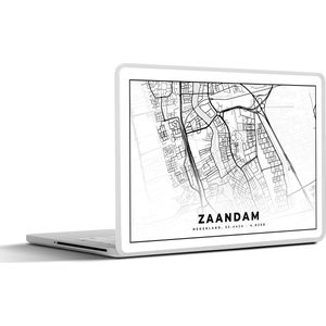 Laptop sticker - 14 inch - Stadskaart - Zaandam - Nederland - 32x5x23x5cm - Laptopstickers - Laptop skin - Cover
