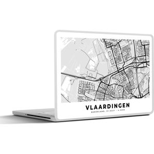 Laptop sticker - 14 inch - Stadskaart - Vlaardingen - Nederland - 32x5x23x5cm - Laptopstickers - Laptop skin - Cover