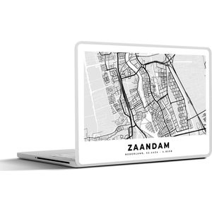 Laptop sticker - 14 inch - Stadskaart - Zaandam - Nederland - 32x5x23x5cm - Laptopstickers - Laptop skin - Cover