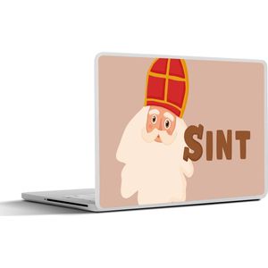 Laptop sticker - 14 inch - Sinterklaas - Chocolade - Sint - Kinderen - Jongens - Meisjes - Kindje - 32x5x23x5cm - Laptopstickers - Laptop skin - Cover
