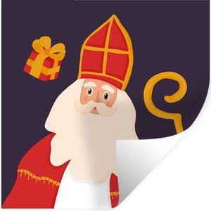 Muurstickers - Sticker Folie - Sinterklaas - Decoratie - Sint - Kinderen - Jongens - Meisjes - Kids - 100x100 cm - Plakfolie - Muurstickers Kinderkamer - Zelfklevend Behang XXL