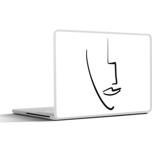 Laptop sticker - 12.3 inch - Gezicht - Vrouw - Abstract - 30x22cm - Laptopstickers - Laptop skin - Cover