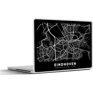 Laptop sticker - 13.3 inch - Eindhoven - Kaart - Zwart - 31x22,5cm - Laptopstickers - Laptop skin - Cover