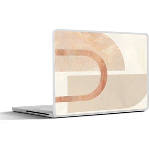 Laptop sticker - 11.6 inch - Design - Roze - Beige - 30x21cm - Laptopstickers - Laptop skin - Cover