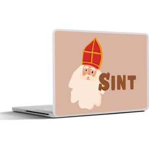 Laptop sticker - 14 inch - Sinterklaas - Chocolade - Sint - Kinderen - Jongens - Meisjes - Kind - 32x5x23x5cm - Laptopstickers - Laptop skin - Cover