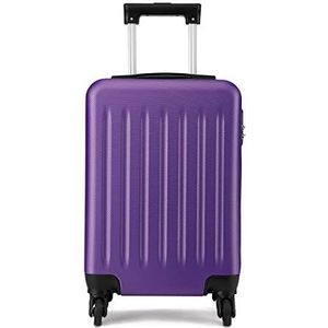 Kono Harde koffer met 4 zwenkwielen, paars, 48,3 cm, paars, hoogte: 48 cm, lengte: 30 cm, breedte: 20 cm, cabine, Paars., Cabine