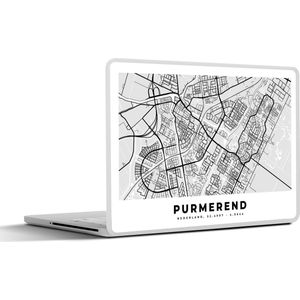 Laptop sticker - 14 inch - Stadskaart - Purmerend - Nederland - 32x5x23x5cm - Laptopstickers - Laptop skin - Cover