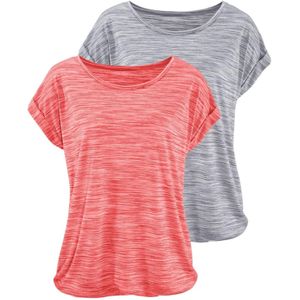 Beachtime Kurzarmshirt mit Struktureffekt (2er-Pack) aus pflegeleichter Qualität