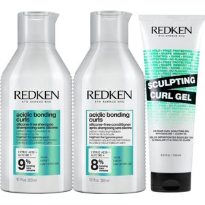 Redken - Acidic Bonding Curls Trio - 2x300ml + 250ml - Haarverzorging