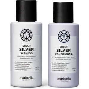 Maria Nila - Sheer Silver Duo Travelsize - 2x100ml - Crèmespoelingen