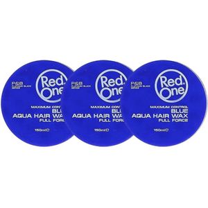 Red One - Full Force Aqua Wax - Blauw - 3-Pack - Haarwax