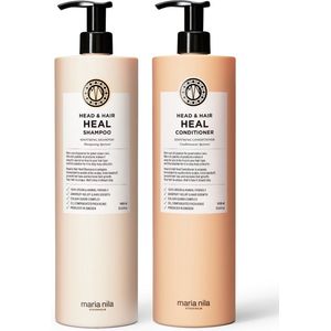 Maria Nila - Head & Hair Heal - Care Set - Shampoo + Conditioner - 1000 ml + 10000 ml
