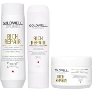 Goldwell - Dualsenses Rich Repair Set - Shampoo - Treatment - Conditioner
