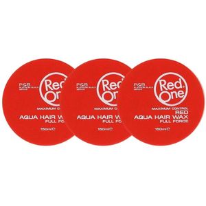 Red One - Aqua Wax - Haarwax - Rood - 3-Pack