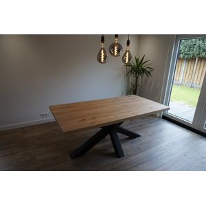 M2-Meubels - eettafel | 90x180cm | Matrix mat zwart | rechte rand