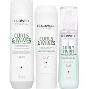 Goldwell - Curls & Waves Hydrating XL Set - Shampoo - Conditioner - Serum