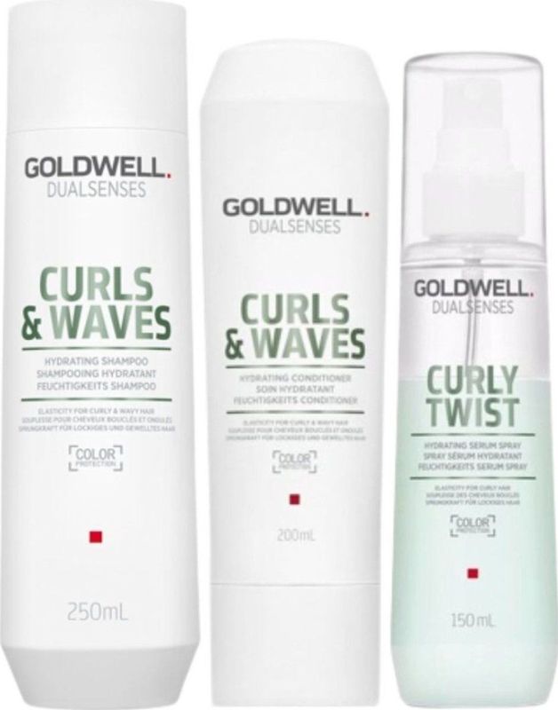 Goldwell - Curls & Waves Hydrating XL Set - Shampoo - Conditioner - Serum