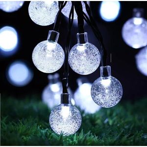 Orion Solar - Solar tuinverlichting - IP65 Waterdicht - kerstverlichting voor buiten - Solar verlichting voor buiten/binnen - tuin, boom, balkon, Kerstmis - Tuinverlichting op zonne-energie -Licht Cristal slinger-50 LED - 9.5 meter - Wit - ø2,4cm