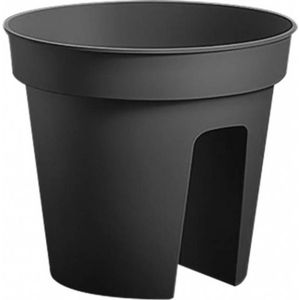 3 X Bloempot microfix rond 25cm Zwart