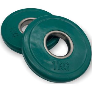 Padisport - Bumper Plates - 1 KG - Olympische Halterschijven - Bumper Plate 1kg - Olympische Gewichten - Halterschijven - Halterschijf 1 Kg